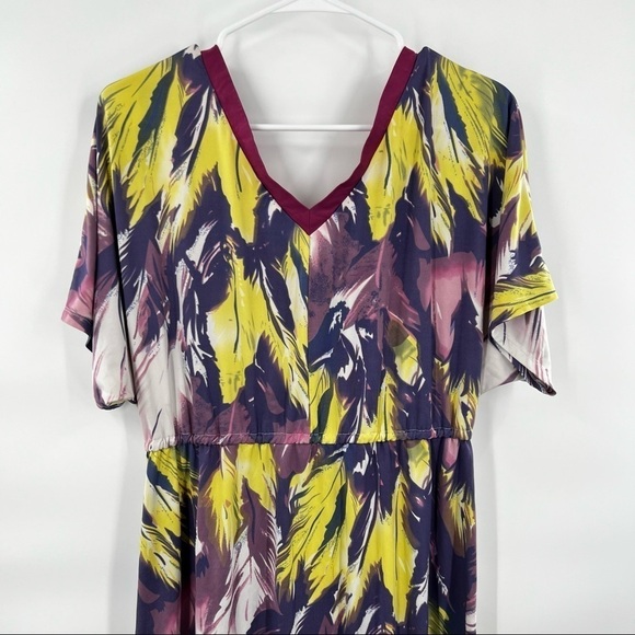 Jonathan Martin abstract print dress belted 10 - Picture 6 of 12